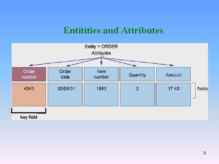 Entitities and Attributes 8 