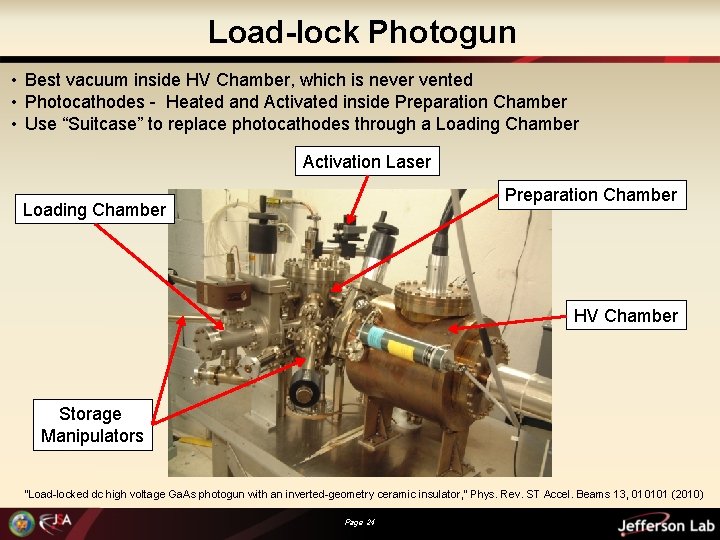 Load-lock Photogun • Best vacuum inside HV Chamber, which is never vented • Photocathodes