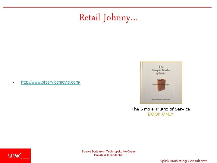 Retail Johnny… • http: //www. stservicemovie. com/ Source Data from Technopak, Mc. Kinsey Private