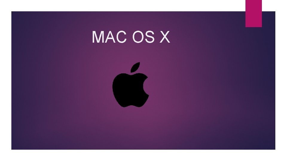 MAC OS X 