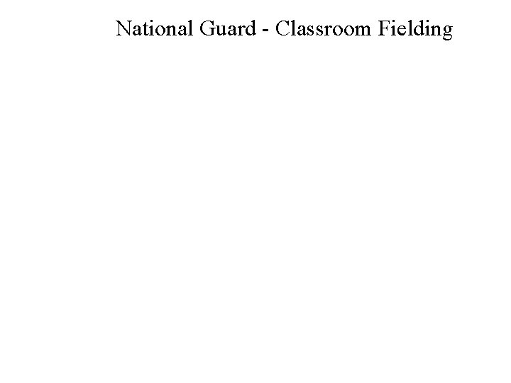 National Guard - Classroom Fielding 