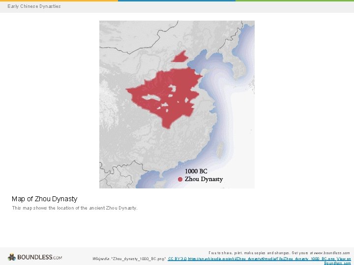 Early Chinese Dynasties Map of Zhou Dynasty This map shows the location of the