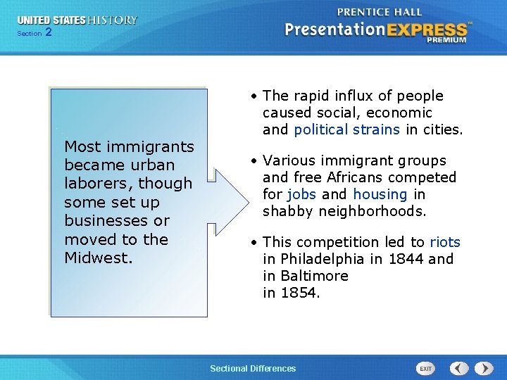 225 Section Chapter Section 1 Most immigrants became urban laborers, though some set up