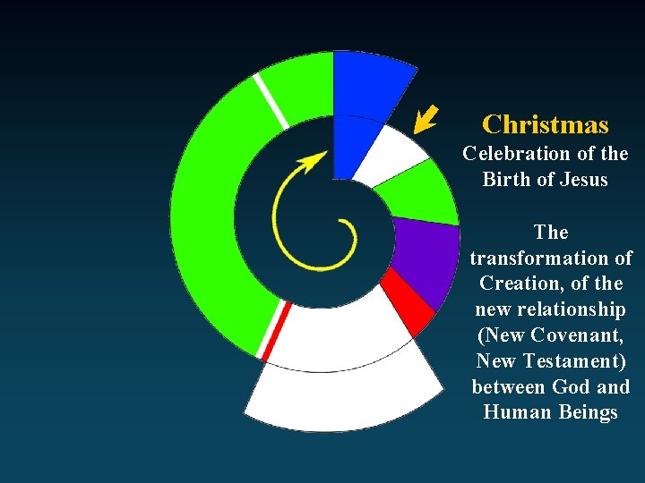 Christmas Celebration of the Birth of Jesus The transformation of Creation, of the new