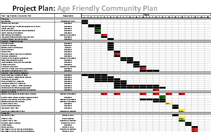Project Plan: Age Friendly Community Plan Task: Age Friendly Community Plan Responsible 1 2