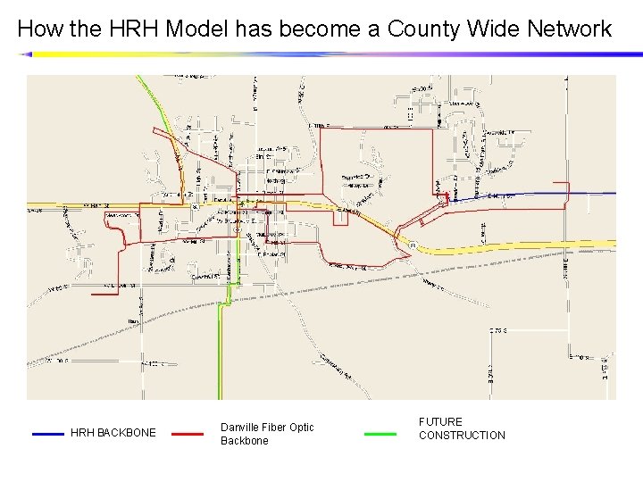 How the HRH Model has become a County Wide Network HRH BACKBONE Danville Fiber