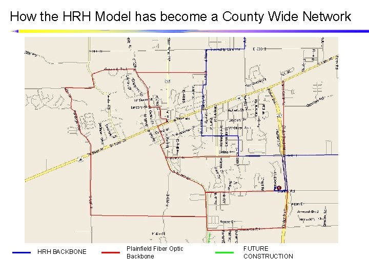 How the HRH Model has become a County Wide Network HRH BACKBONE Plainfield Fiber