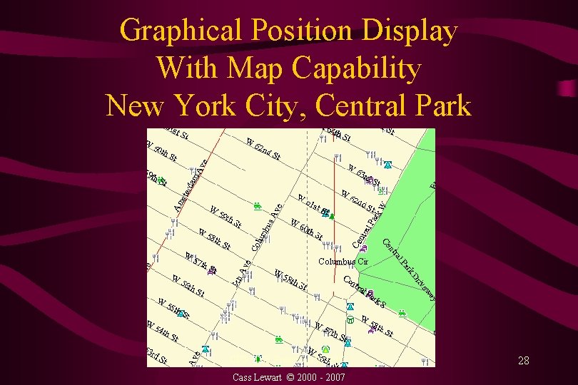 Graphical Position Display With Map Capability New York City, Central Park GPS TCF Presentation