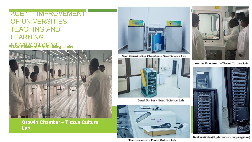 ACE 1 – IMPROVEMENT OF UNIVERSITIES TEACHING AND LEARNING ENVIRONMENT WACCI Multipurpose Building -