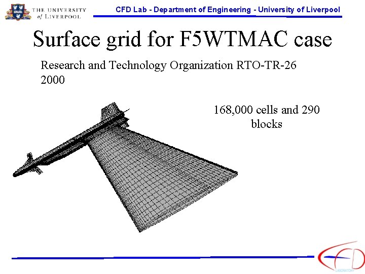 CFD Lab - Department of Engineering - University of Liverpool Surface grid for F