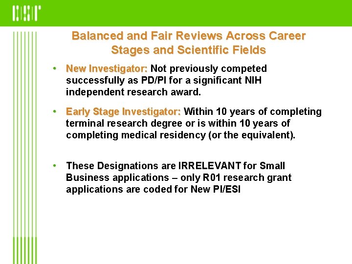 Balanced and Fair Reviews Across Career Stages and Scientific Fields • New Investigator: Not
