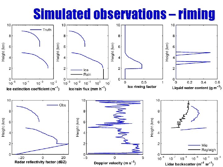 Simulated observations – riming 