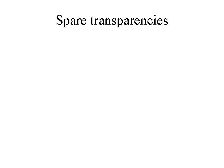 Spare transparencies 