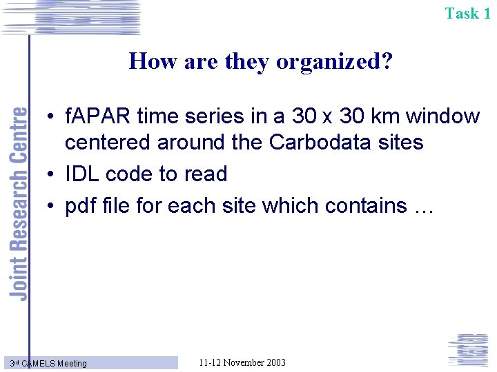 Task 1 How are they organized? • f. APAR time series in a 30