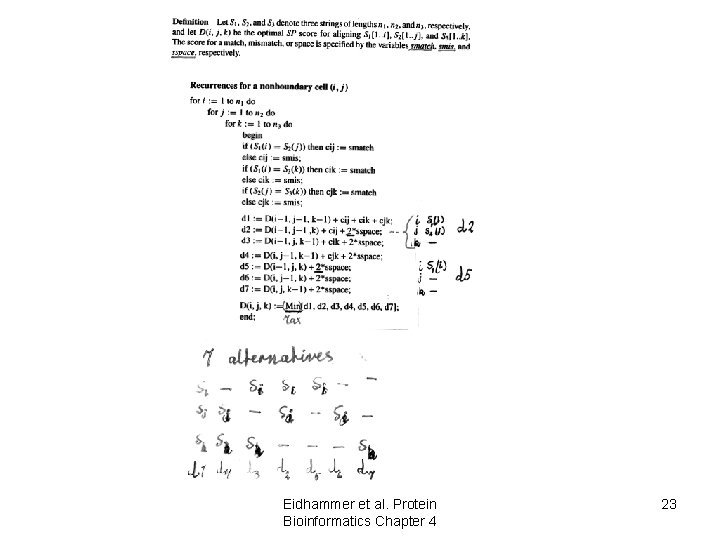 Eidhammer et al. Protein Bioinformatics Chapter 4 23 Eidhammer et al. Protein Bioinformatics Chapter 4 23