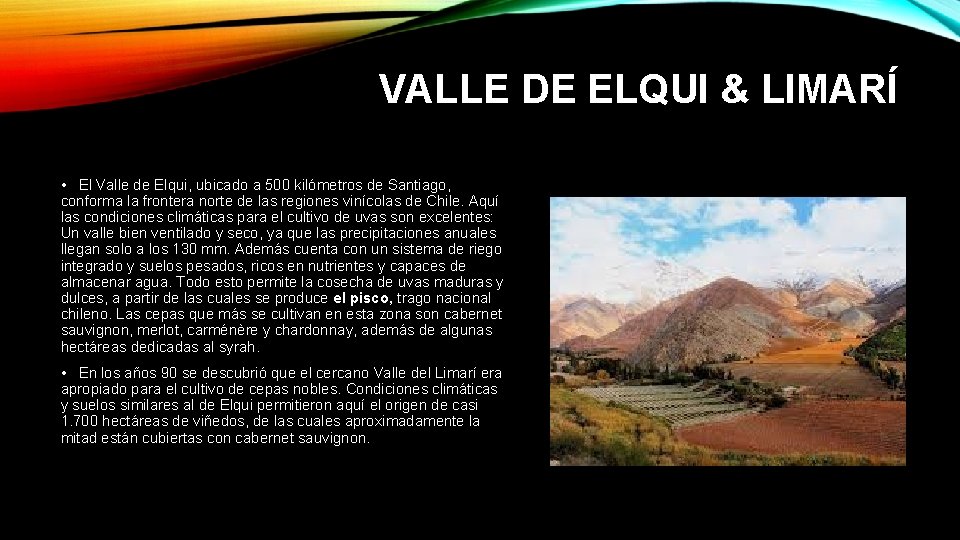 VALLE DE ELQUI & LIMARÍ • El Valle de Elqui, ubicado a 500 kilómetros