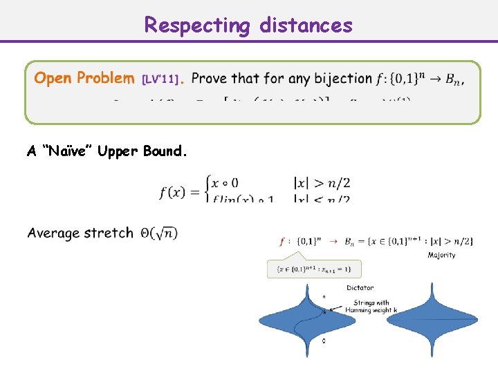 Respecting distances A “Naïve” Upper Bound. 