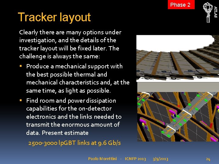 ATLAS Phase 2 Tracker layout Clearly there are many options under investigation, and the