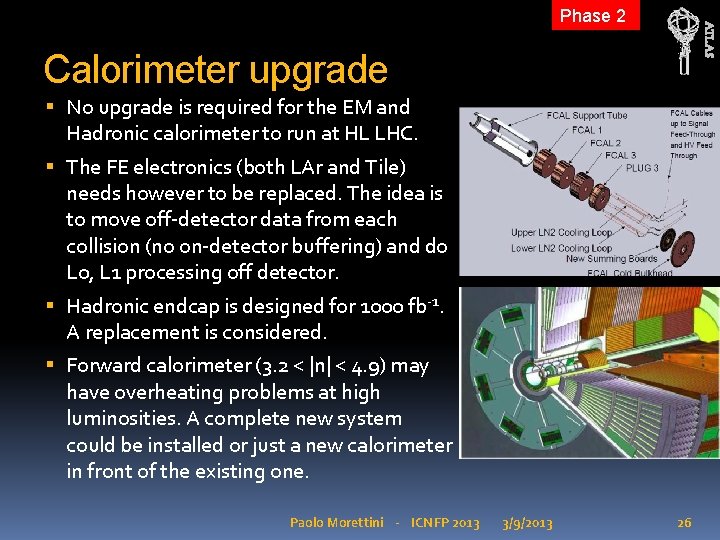 ATLAS Phase 2 Calorimeter upgrade No upgrade is required for the EM and Hadronic ATLAS Phase 2 Calorimeter upgrade No upgrade is required for the EM and Hadronic