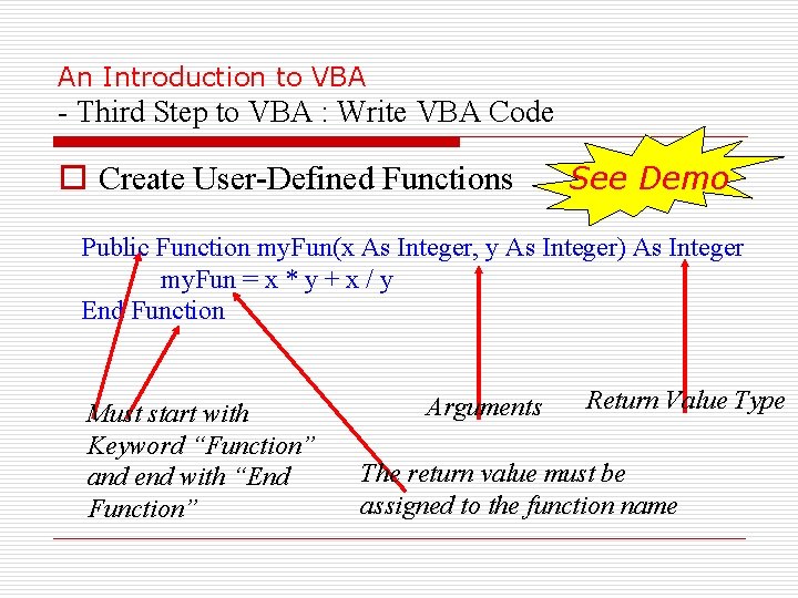 An Introduction to VBA - Third Step to VBA : Write VBA Code o