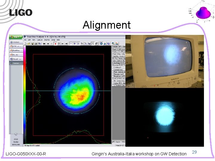 Alignment LIGO-G 050 XXX-00 -R Gingin’s Australia-Italia workshop on GW Detection 29 