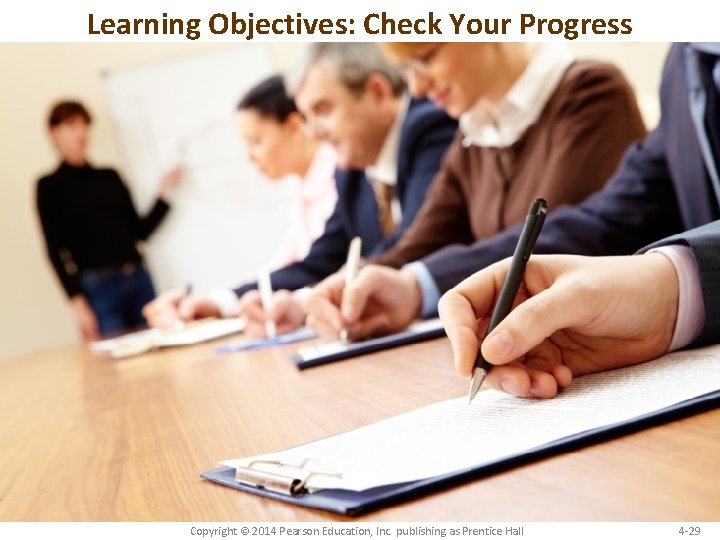 Learning Objectives: Check Your Progress Copyright © 2014 Pearson Education, Inc. publishing as Prentice