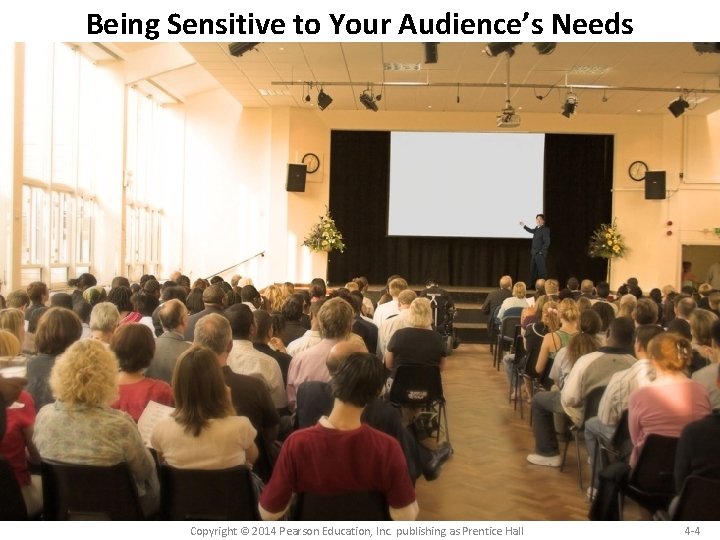 Being Sensitive to Your Audience’s Needs Copyright © 2014 Pearson Education, Inc. publishing as