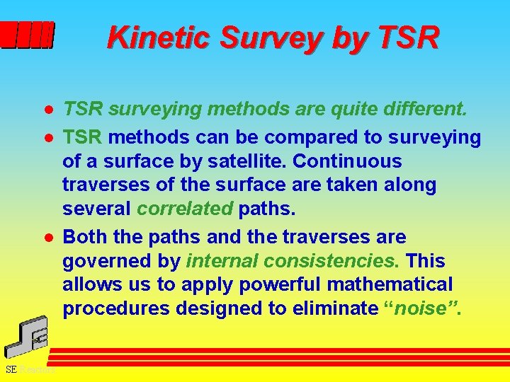 Kinetic Survey by TSR l l l SE Reactors TSR surveying methods are quite