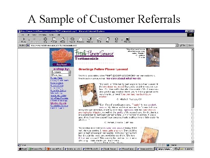 A Sample of Customer Referrals 