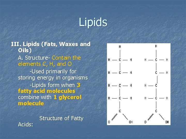 Biochemistry The Chemistry of Living Things Unit II