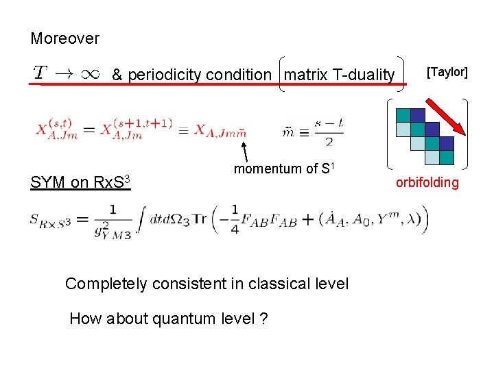 Moreover & periodicity condition matrix T-duality SYM on Rx. S 3 momentum of S