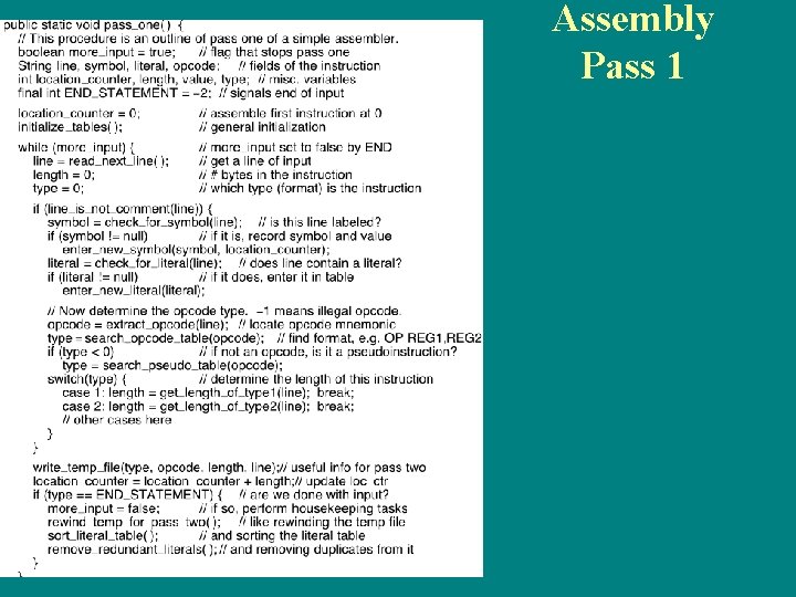 Assembly Pass 1 • ≈ 