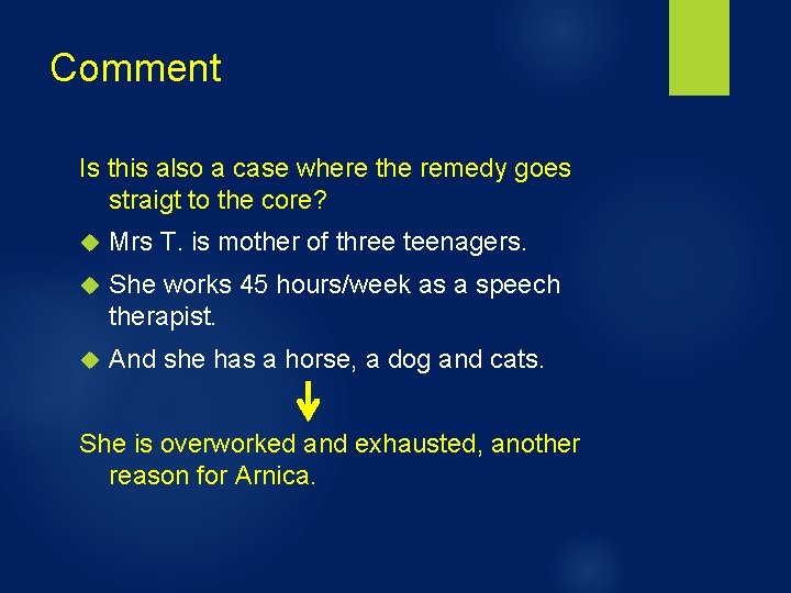 Comment Is this also a case where the remedy goes straigt to the core?