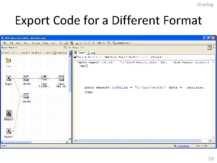 Sharing Export Code for a Different Format 18 
