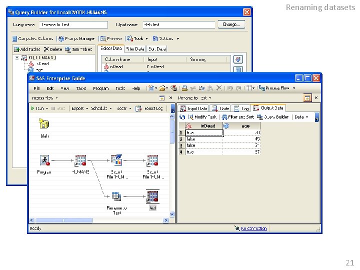 Renaming datasets 21 