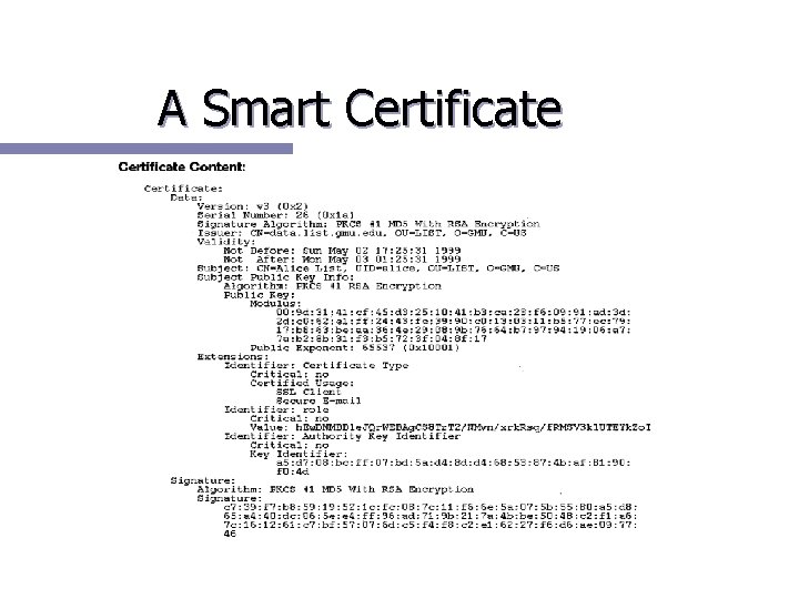 A Smart Certificate 