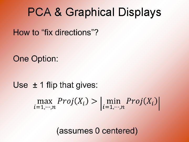PCA & Graphical Displays 