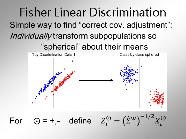 Fisher Linear Discrimination • 
