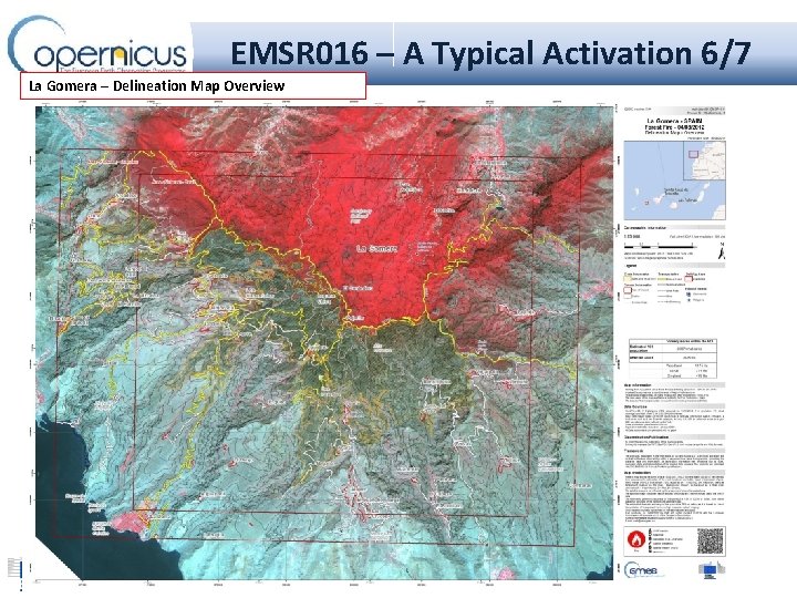 EMSR 016 – A Typical Activation 6/7 La Gomera – Delineation Map Overview 