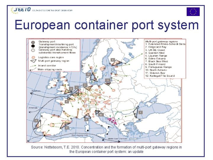 European container port system Source: Notteboom, T. E. 2010. Concentration and the formation of