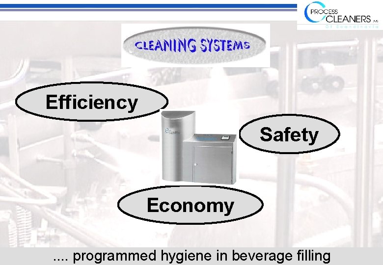 Efficiency Safety Economy. . programmed hygiene in beverage filling 