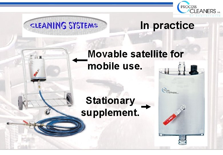 In practice Movable satellite for mobile use. Stationary supplement. 
