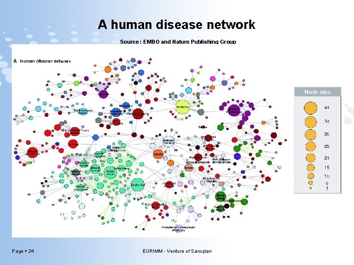 A human disease network Source : EMBO and Nature Publishing Group Page 24 EURIMM