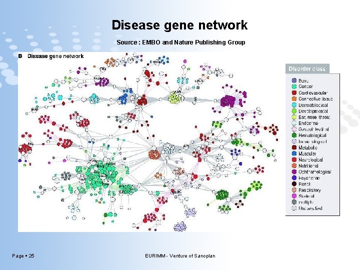 Disease gene network Source : EMBO and Nature Publishing Group Page 25 EURIMM -