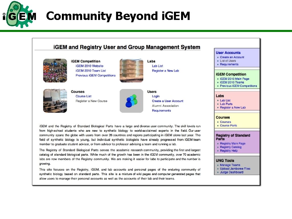 Community Beyond i. GEM 