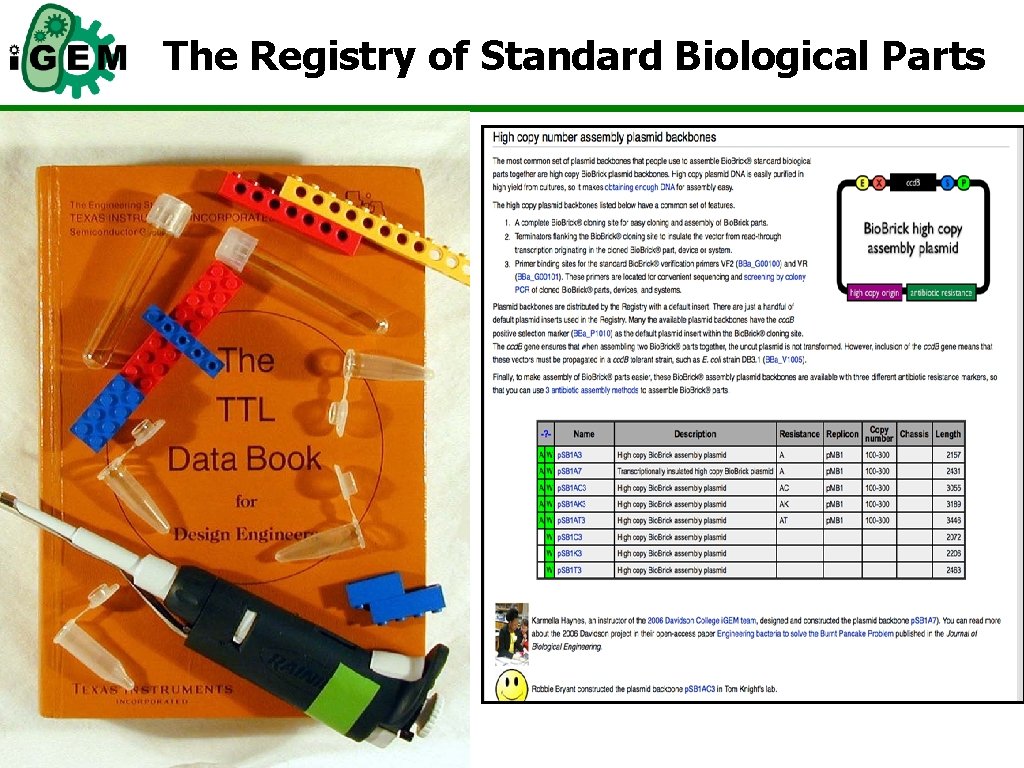 The Registry of Standard Biological Parts 