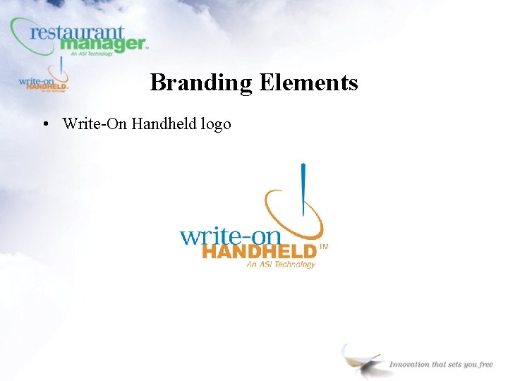 Branding Elements • Write-On Handheld logo 