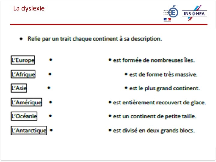 La dyslexie 