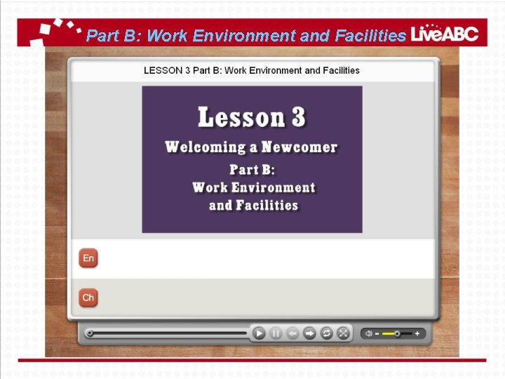 Part B: Work Environment and Facilities 影片檔 