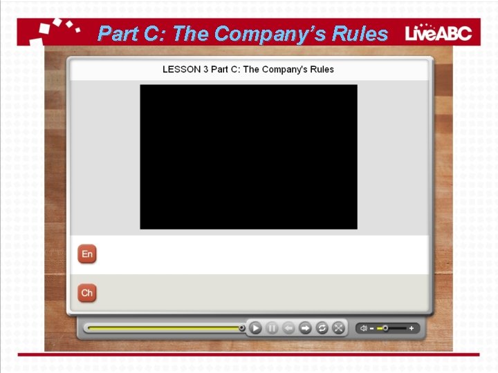 Part C: The Company’s Rules 影片檔 